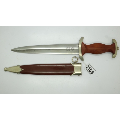 2168 - Third Reich SA Transitional Period Dagger with both the Makers name ( Carl Wüsthof) and the Rzm mark... 