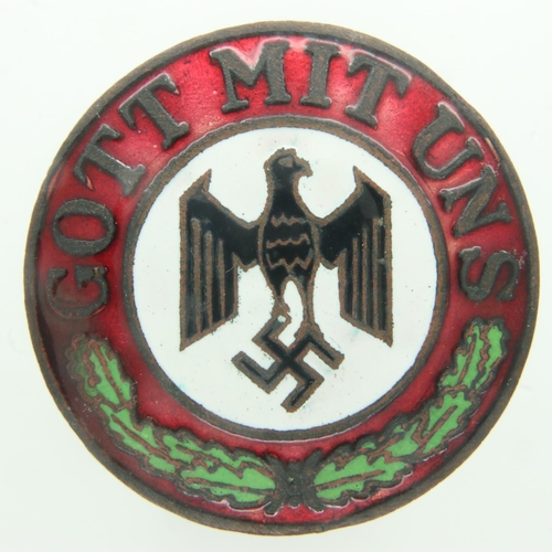 2201 - Third Reich enamelled metal buttonhole, D: 40 mm. UK P&P Group 1 (£16+VAT for the first lot and £2+V... 