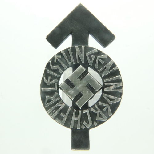 2202 - Third Reich Hitler Youth Black (Iron) Grade “Leistungsabzeichen” Proficiency Badge. Serial No on rea... 