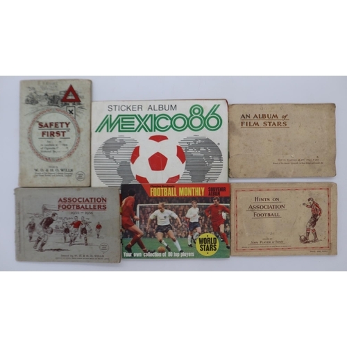 2052H - Two football cigarette card sets and two others, Football Monthly sticker album and Panini Mexico 86... 