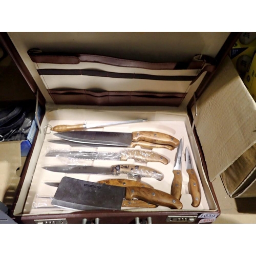 1039 - Cased Messer kitchen knife set. Not available for in-house P&P
