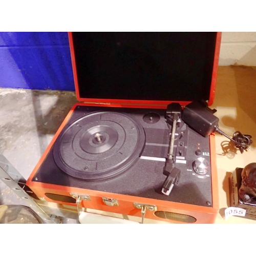 1054 - Bush record player with bluetooth, with power supply, working at lotting. Not available for in-house... 