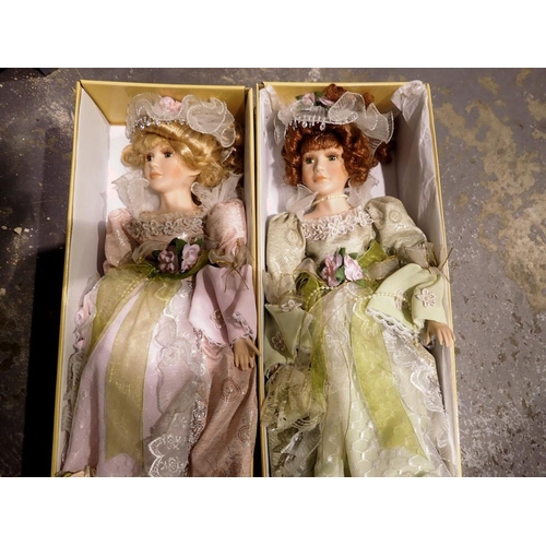 1056 - Two porcelain dolls from the Knightsbridge Collection. Not available for in-house P&P