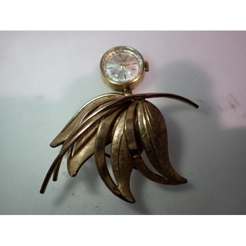 1071 - Bertima Star wristwatch brooch. UK P&P Group 1 (£16+VAT for the first lot and £2+VAT for subsequent ... 
