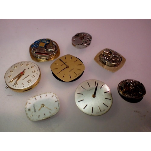 1079 - Seven Zenith wristwatch movements. UK P&P Group 0 (£6+VAT for the first lot and £1+VAT for subsequen... 