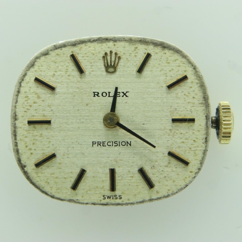 102 - ROLEX: ladies Rolex Precision wristwatch movement, working at lotting. UK P&P Group 0 (£6+VAT for th... 