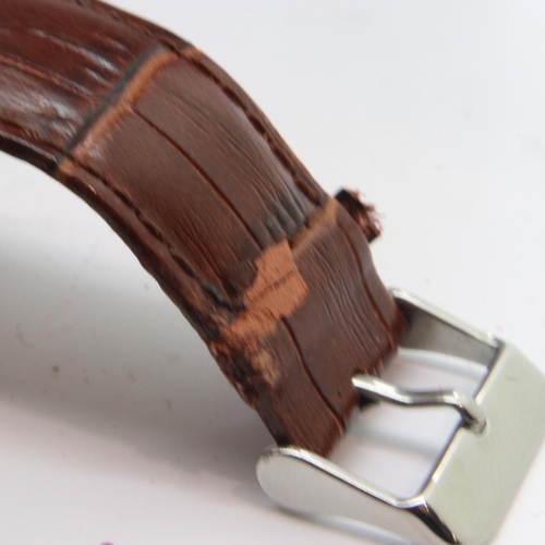 110 - ACCTIM: gents quartz wristwatch, leather strap, radio controlled. UK P&P Group 1 (£16+VAT for the fi... 