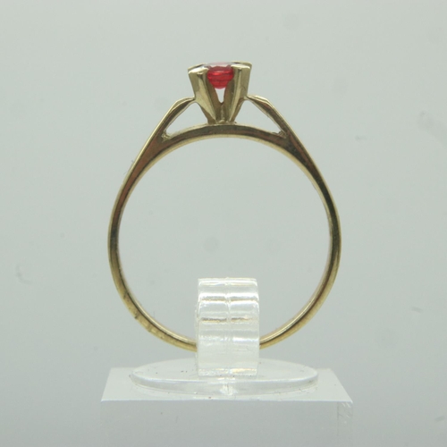 13 - 9ct gold ruby set ring, size O, 1.9g. UK P&P Group 0 (£6+VAT for the first lot and £1+VAT for subseq... 