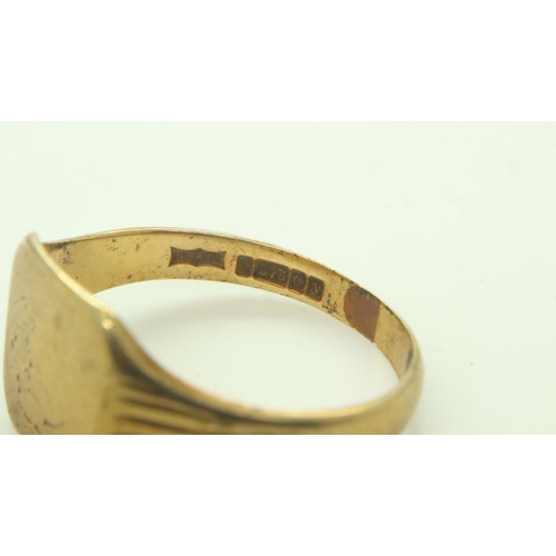 15 - Four 9ct gold gents signet rings, combined weight 21.6g. UK P&P Group 1 (£16+VAT for the first lot a... 