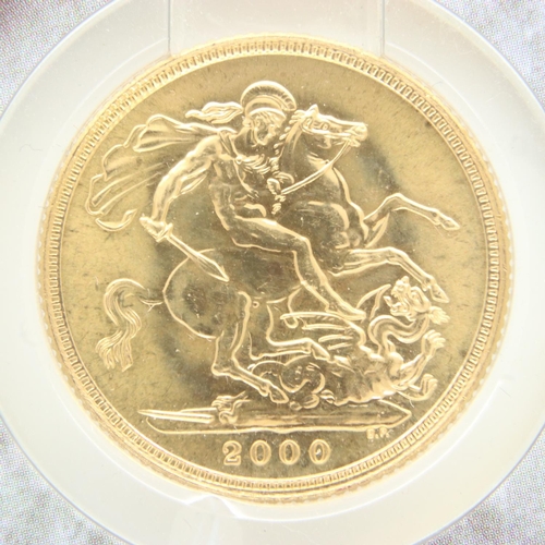 25 - 2000 gold full sovereign. UK P&P Group 1 (£16+VAT for the first lot and £2+VAT for subsequent lots)