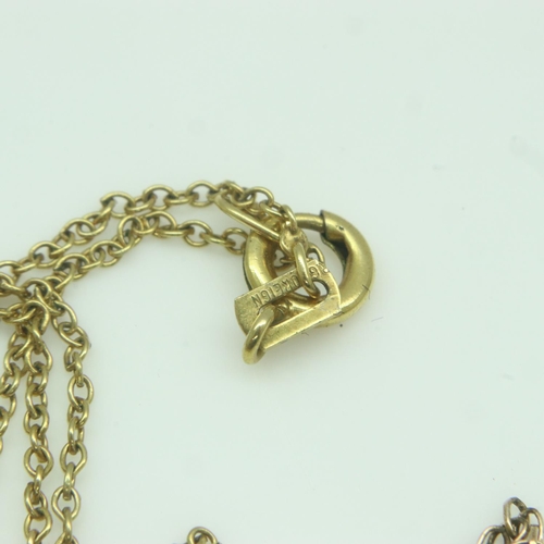 27 - Three 9ct gold fine chains, 4.9g. UK P&P Group 1 (£16+VAT for the first lot and £2+VAT for subsequen... 