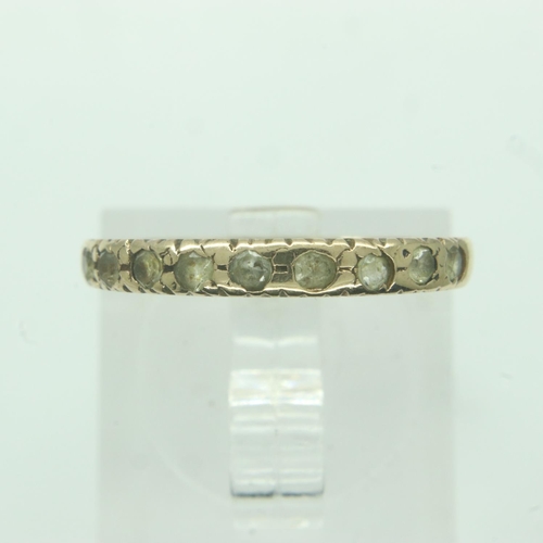 53 - 9ct gold ring, set with diamonds, size K, 2.9g. UK P&P Group 0 (£6+VAT for the first lot and £1+VAT ... 