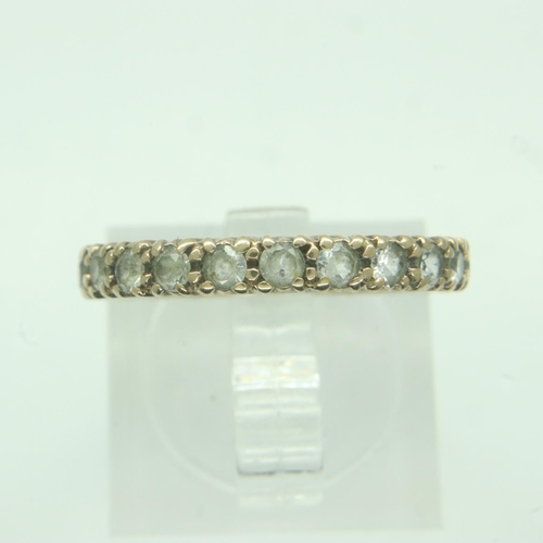 66 - 9ct gold ring set with cubic zirconia, size M, 2.3g. UK P&P Group 0 (£6+VAT for the first lot and £1... 