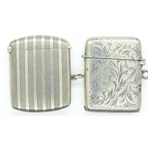 124 - Two antique vesta cases including a hallmarked silver example. UK P&P Group 1 (£16+VAT for the first... 