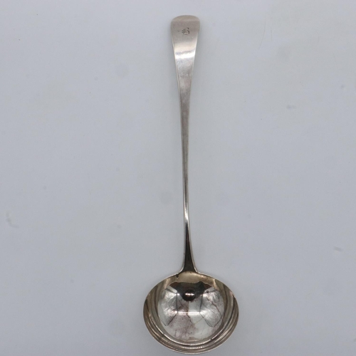 133 - Hallmarked silver ladle, London assay, marked for George III, 192g. UK P&P Group 2 (£20+VAT for the ... 