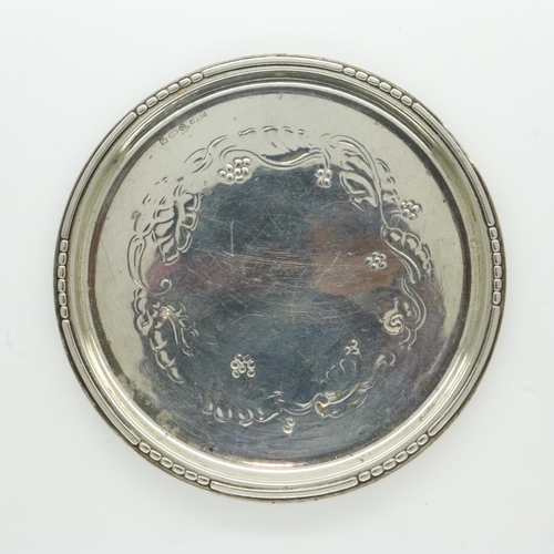 136 - Georg Jensen 925 silver coaster, L: 75 mm, 24g. UK P&P Group 1 (£16+VAT for the first lot and £2+VAT... 