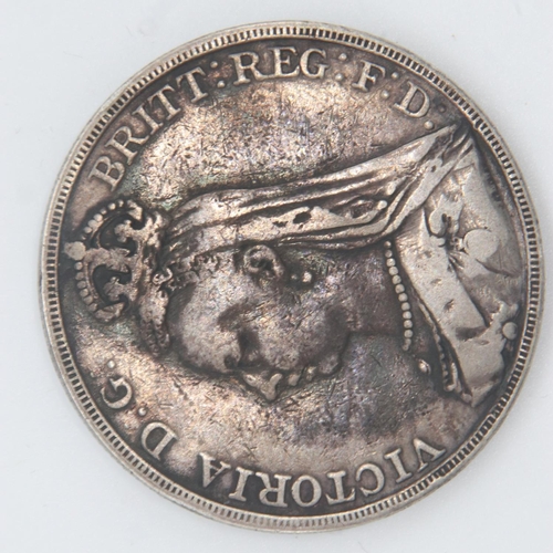 142 - Boxed 1891 silver crown of Queen Victoria. UK P&P Group 0 (£6+VAT for the first lot and £1+VAT for s... 