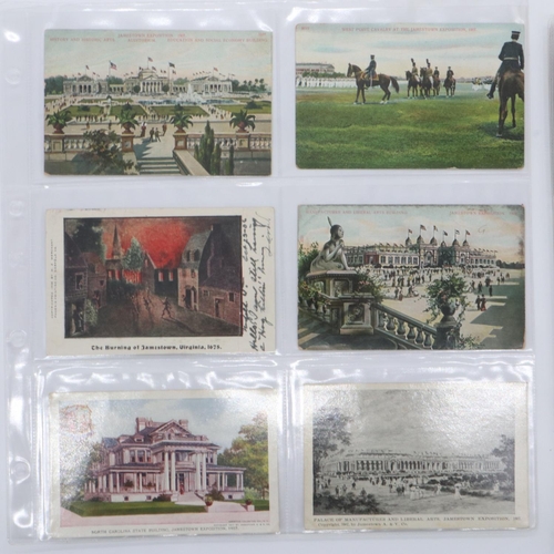 153 - Sixty postcards of exhibitions/expositions, mainly early 20th century American. UK P&P Group 2 (£20+... 