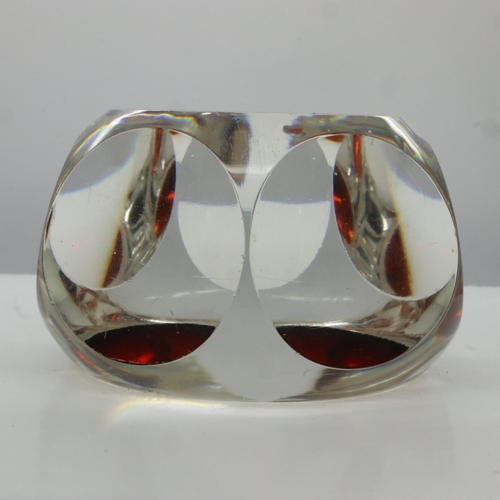 200 - Circular glass paperweight for the 1998 Paris Exposition for H.E Parkhurst. UK P&P Group 2 (£20+VAT ... 