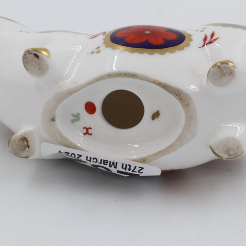 232 - Royal Crown Derby pig, no cracks or chips, L: 13 cm. UK P&P Group 1 (£16+VAT for the first lot and £... 