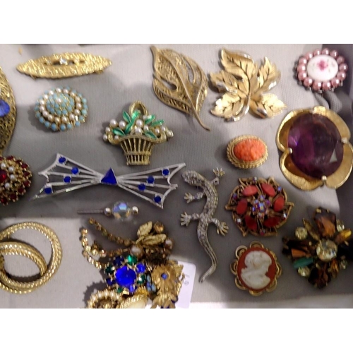 1120 - Mixed costume jewellery brooches. UK P&P Group 1 (£16+VAT for the first lot and £2+VAT for subsequen... 