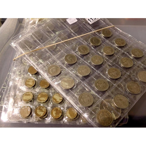 1153 - Collection of coins in folder pages, UK and Channel Islands. UK P&P Group 2 (£20+VAT for the first l... 