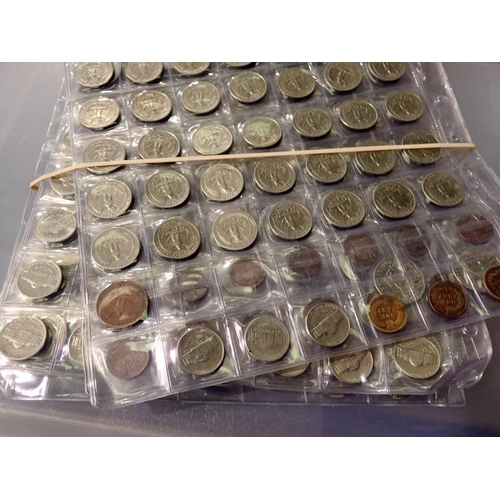 1156 - Collection of coins in folder pages, USA. UK P&P Group 2 (£20+VAT for the first lot and £4+VAT for s... 