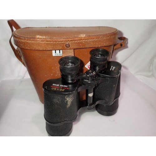 1160 - Tohyoh NQT8-02240 20x50 coated optics binoculars in case. Not available for in-house P&P