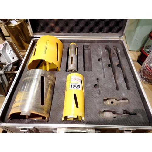 1800 - Diamond tipped boring attachments in case. Not available for in-house P&P