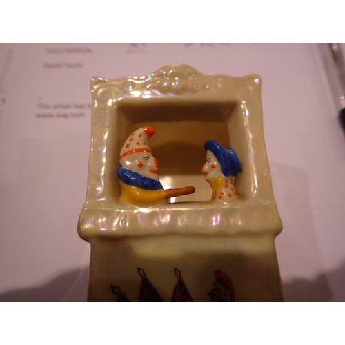 161 - Carlton China crested ware Punch & Judy for the Wembley British Empire Exhibition 1924, H: 24 cm. Pi... 