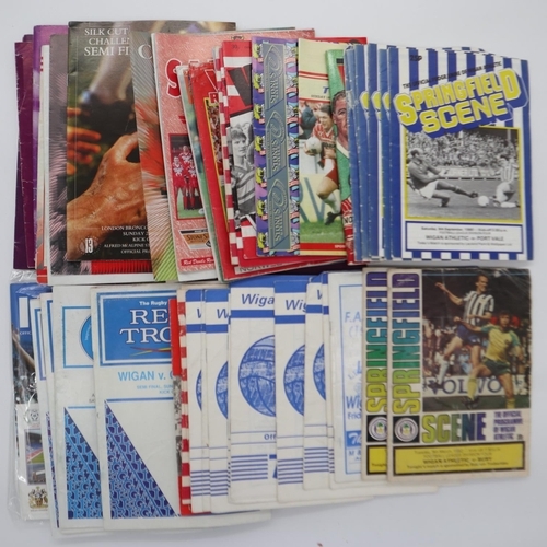 2038 - Collection of mostly Wigan rugby programmes. UK P&P Group 1 (£16+VAT for the first lot and £2+VAT fo... 