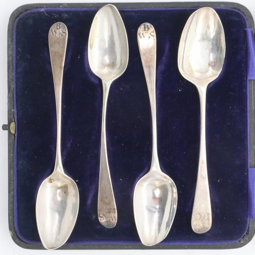 126 - Four boxed Georgian hallmarked silver spoons, 48g. UK P&P Group 1 (£16+VAT for the first lot and £2+... 