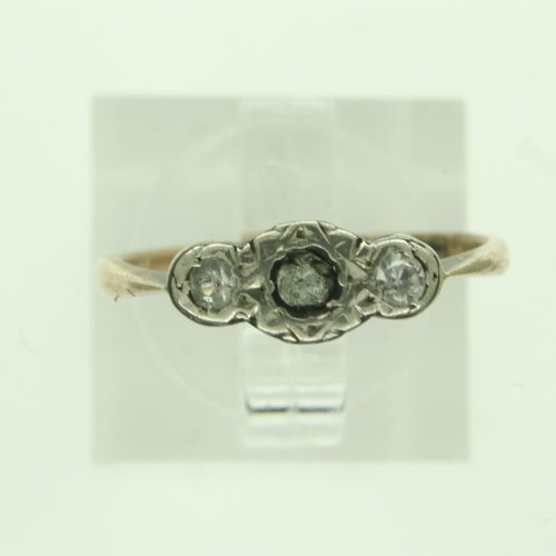 28 - Three 9ct gold rings, all with missing stones, combined 5.8g. UK P&P Group 0 (£6+VAT for the first l... 