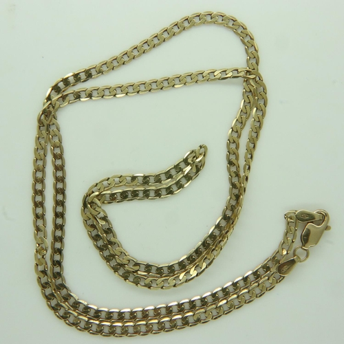 66 - 9ct gold curb-link neck chain,L: 56 cm, 6.9g. UK P&P Group 0 (£6+VAT for the first lot and £1+VAT fo... 