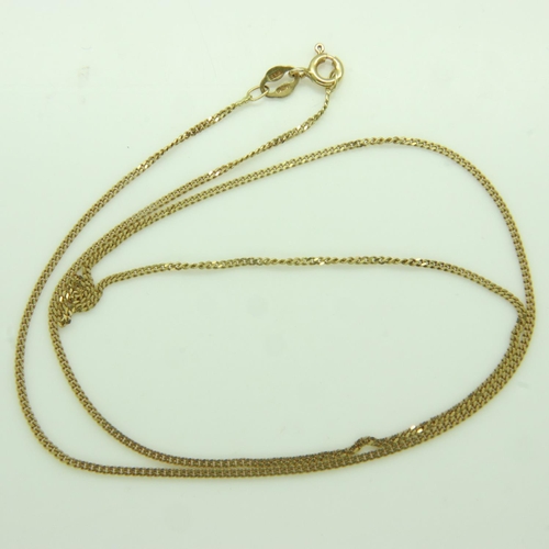 76 - 18ct gold fine-link neck chain, L: 44 cm, 2.6g. UK P&P Group 0 (£6+VAT for the first lot and £1+VAT ... 