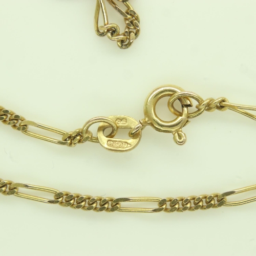 79 - 9ct gold Figaro-link neck chain, L: 50 cm, 4.3g. UK P&P Group 0 (£6+VAT for the first lot and £1+VAT... 