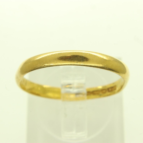 94 - 22ct gold band, damaged, 2.4g. UK P&P Group 0 (£6+VAT for the first lot and £1+VAT for subsequent lo... 