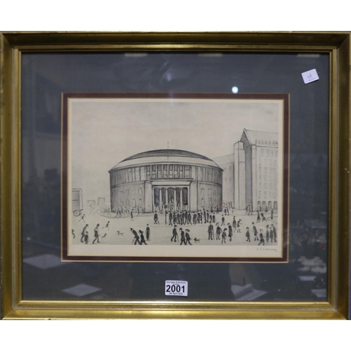 2001 - Lawrence Stephen Lowry RBA RA (1887-1976): artist signed limited offset lithograph, The Reference Li... 