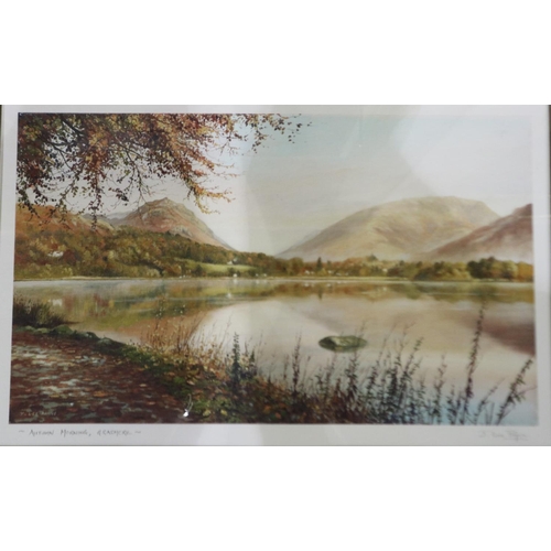 2024 - J Lee Payne (contemporary): three artist signed prints, Wast Water, Autumn Morning Grasmere and Gran... 