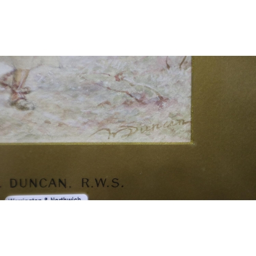 2032 - Walter Duncan RWS (1848-1932): watercolour, Winter, 13 x 19 cm. UK P&P Group 3 (£30+VAT for the firs... 