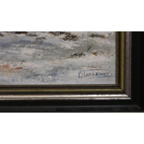 2033 - Alan Preece (20th century): oil on canvas, winter scene, 39 x 30 cm. UK P&P Group 3 (£30+VAT for the... 