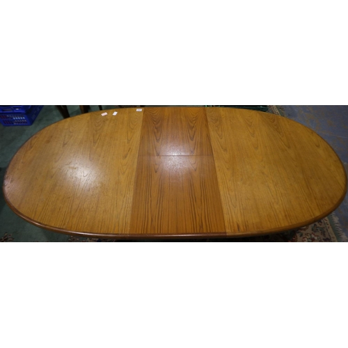 2060 - G-Plan oval extending dining table, 210 x 107 x 73 cm H (extended). Not available for in-house P&P