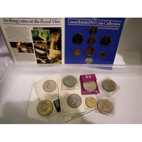 1106 - Quantity of coins to include the Great British 1983 Coin Collection. UK P&P Group 1 (£16+VAT for the... 