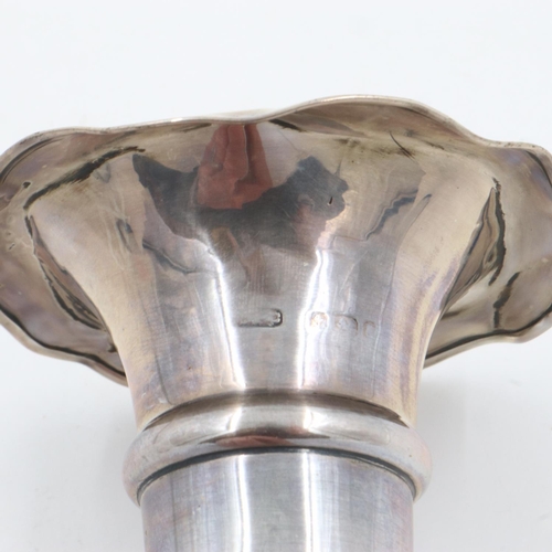 144 - Hallmarked silver bud vase (weighted), H: 18cm. UK P&P Group 1 (£16+VAT for the first lot and £2+VAT... 