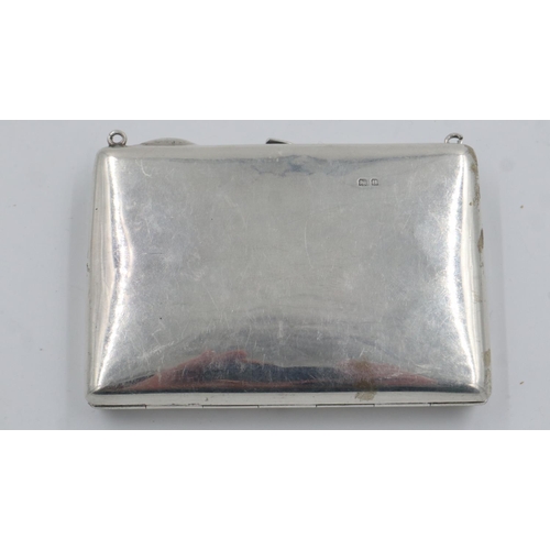 177 - Hallmarked silver purse and card case, Birmingham assay, L: 10 cm, 167g. UK P&P Group 1 (£16+VAT for... 