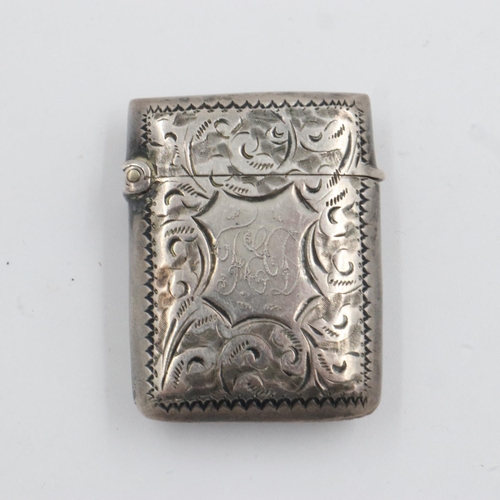 181 - Hallmarked silver vesta case, 15g. UK P&P Group 1 (£16+VAT for the first lot and £2+VAT for subseque... 