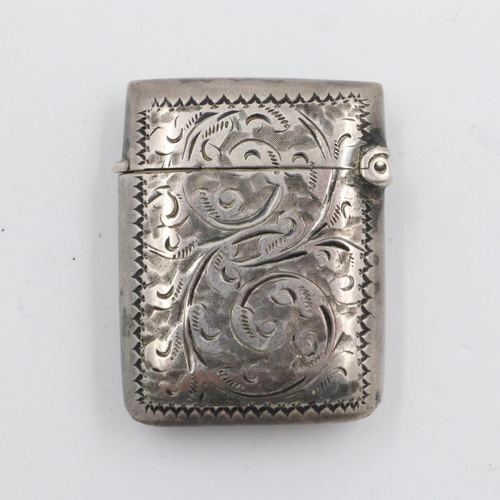 181 - Hallmarked silver vesta case, 15g. UK P&P Group 1 (£16+VAT for the first lot and £2+VAT for subseque... 