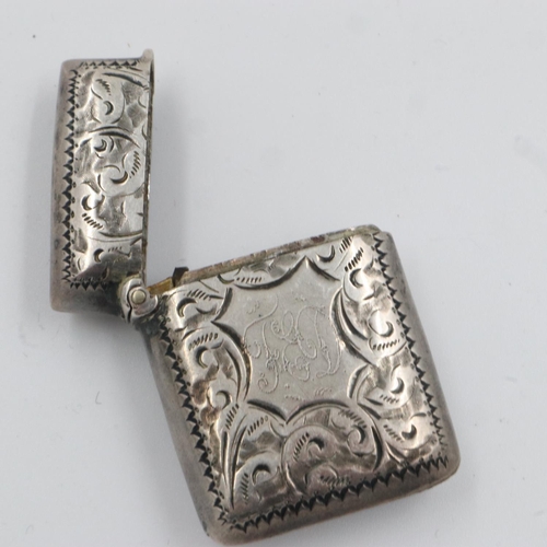 181 - Hallmarked silver vesta case, 15g. UK P&P Group 1 (£16+VAT for the first lot and £2+VAT for subseque... 