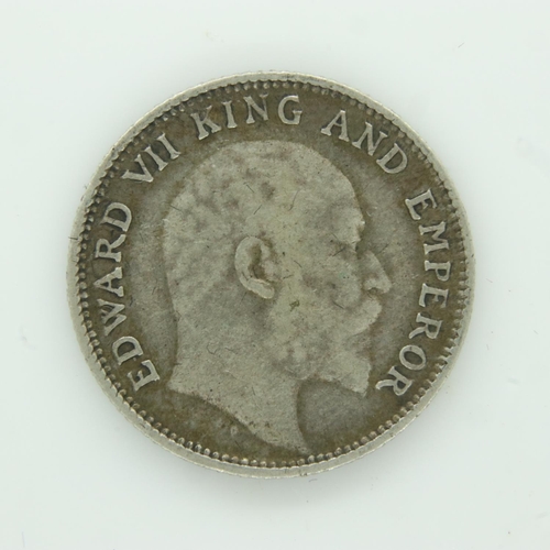 203 - Boxed 1904 silver quarter rupee, VF grade. UK P&P Group 1 (£16+VAT for the first lot and £2+VAT for ... 