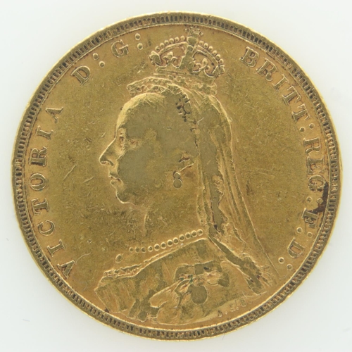 213 - 1891 gold full sovereign. UK P&P Group 0 (£6+VAT for the first lot and £1+VAT for subsequent lots)